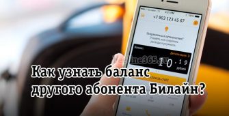 Как узнать баланс другого абонента Билайн?