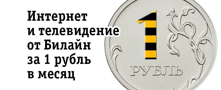 Домашний интернет Билайн за 1 рубль в месяц