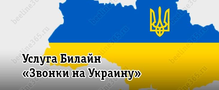 Услуга Билайн «Звонки на Украину»