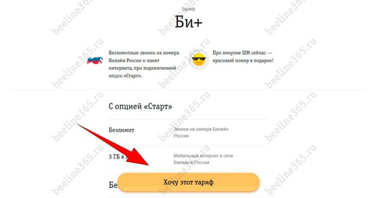 Тариф билим билайн как подключить